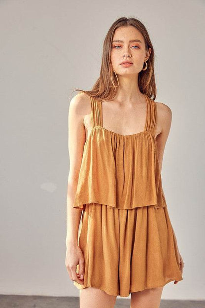 Shirring Detail Romper - Shop Style & More | Fresh Looks, Everyday Deals & Free Shipping