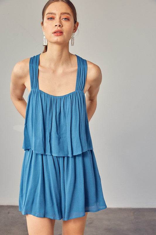 Shirring Detail Romper - Shop Style & More | Fresh Looks, Everyday Deals & Free Shipping