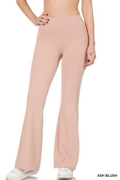 Athletic Wide Waistband Flare Yoga Pants - Shop Style & More | Fresh Looks, Everyday Deals & Free Shipping