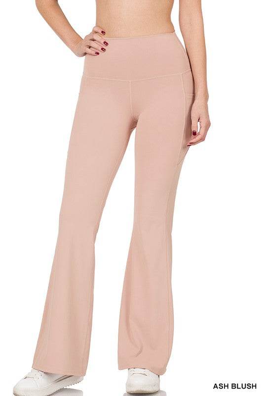 Athletic Wide Waistband Flare Yoga Pants - Shop Style & More | Fresh Looks, Everyday Deals & Free Shipping