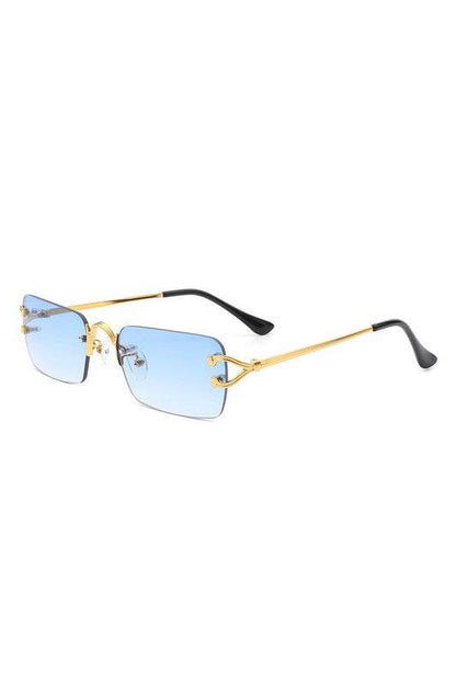Rimless Retro Rectangle Flat Top Tinted Sunglasses - Shop Style & More | Fresh Looks, Everyday Deals & Free Shipping