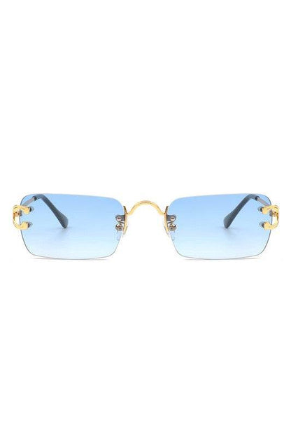 Rimless Retro Rectangle Flat Top Tinted Sunglasses - Shop Style & More | Fresh Looks, Everyday Deals & Free Shipping