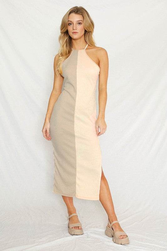 Color Block Halter Dress - Shop Style & More | Fresh Looks, Everyday Deals & Free Shipping
