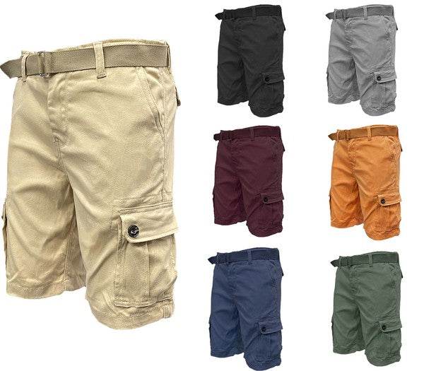 Weiv Mens Belted Cargo Shorts Pockets and Belt - Shop Style & More | Fresh Looks, Everyday Deals & Free Shipping