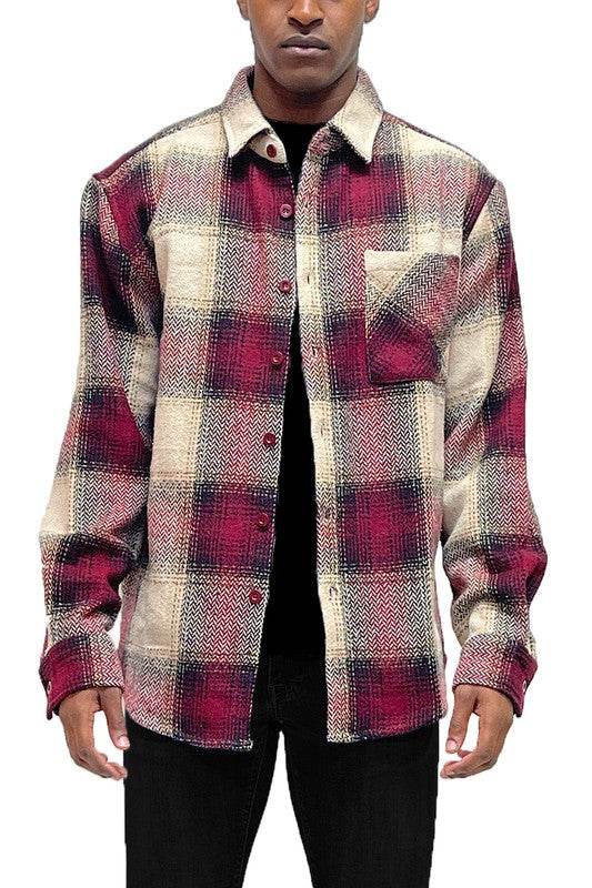 Flannel Shirt Jacket Checkered Plaid Shacket - Shop Style & More | Fresh Looks, Everyday Deals & Free Shipping