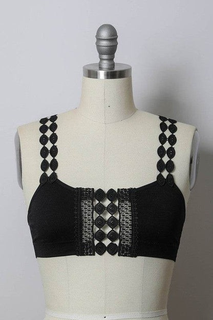 Boho Eye Lace Applique Bralette - Shop Style & More | Fresh Looks, Everyday Deals & Free Shipping
