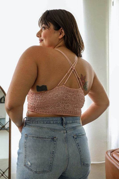 Crochet Daisy Longline Bralette Plus - Shop Style & More | Fresh Looks, Everyday Deals & Free Shipping