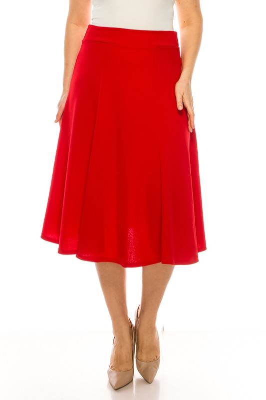 Plus size, paneled, A-line midi skirt - Shop Style & More | Fresh Looks, Everyday Deals & Free Shipping