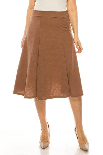 Plus size, paneled, A-line midi skirt - Shop Style & More | Fresh Looks, Everyday Deals & Free Shipping
