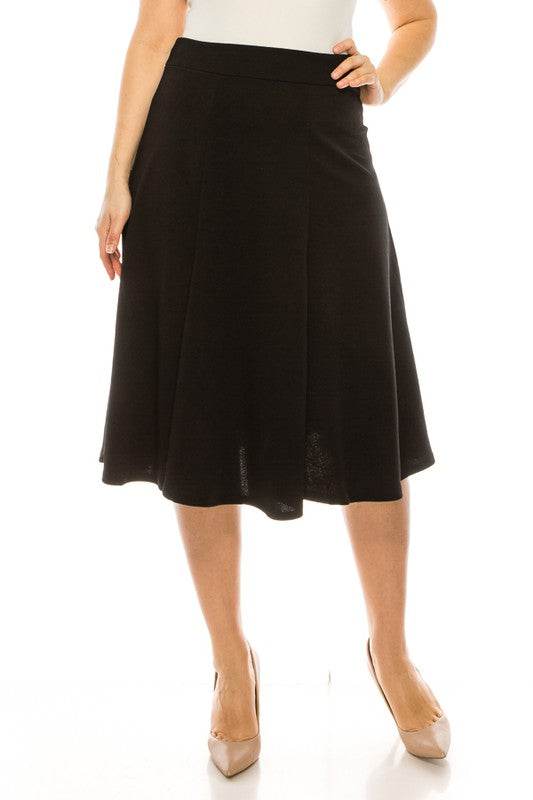 Plus size, paneled, A-line midi skirt - Shop Style & More | Fresh Looks, Everyday Deals & Free Shipping
