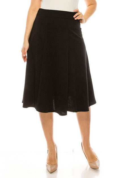 Plus size, paneled, A-line midi skirt - Shop Style & More | Fresh Looks, Everyday Deals & Free Shipping