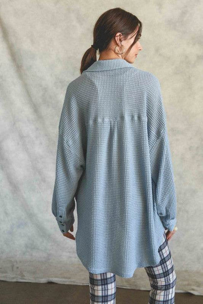 Soft Thermal Knit Shacket Top - Shop Style & More | Fresh Looks, Everyday Deals & Free Shipping