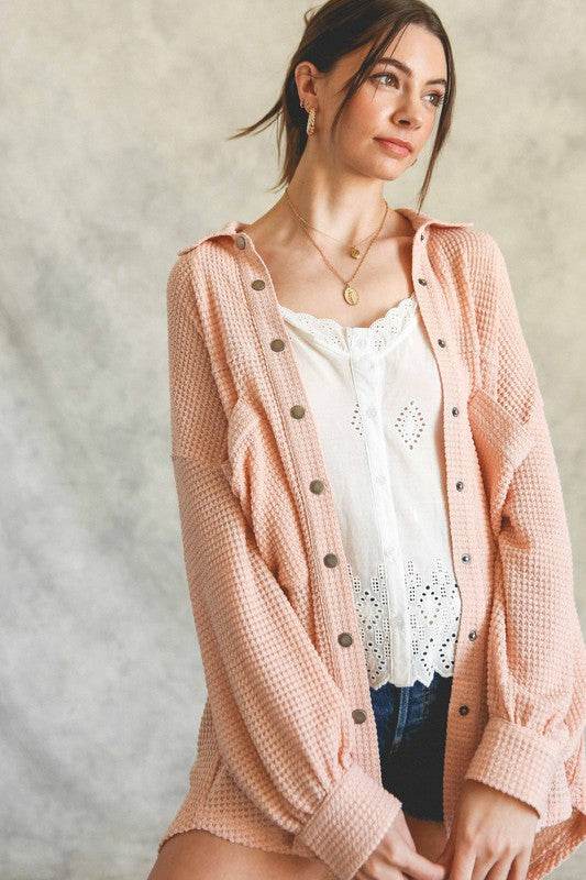 Soft Thermal Knit Shacket Top - Shop Style & More | Fresh Looks, Everyday Deals & Free Shipping