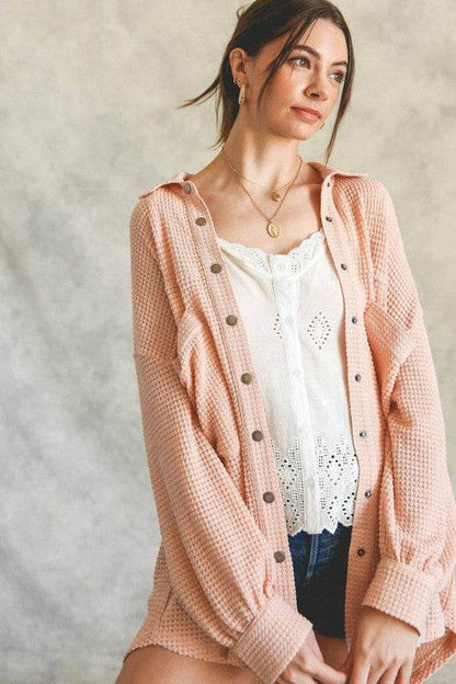 Soft Thermal Knit Shacket Top - Shop Style & More | Fresh Looks, Everyday Deals & Free Shipping