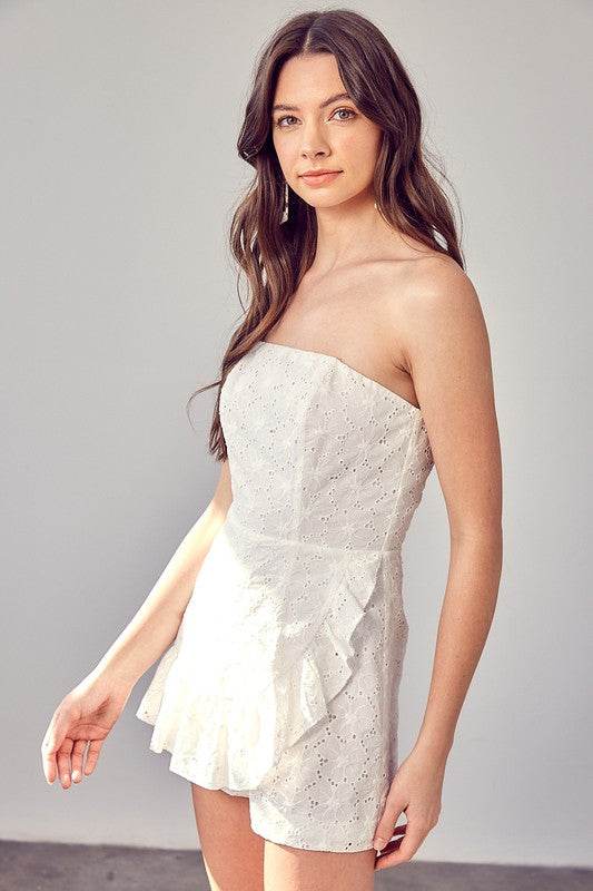 Eyelet Ruffle Romper - Shop Style & More | Fresh Looks, Everyday Deals & Free Shipping