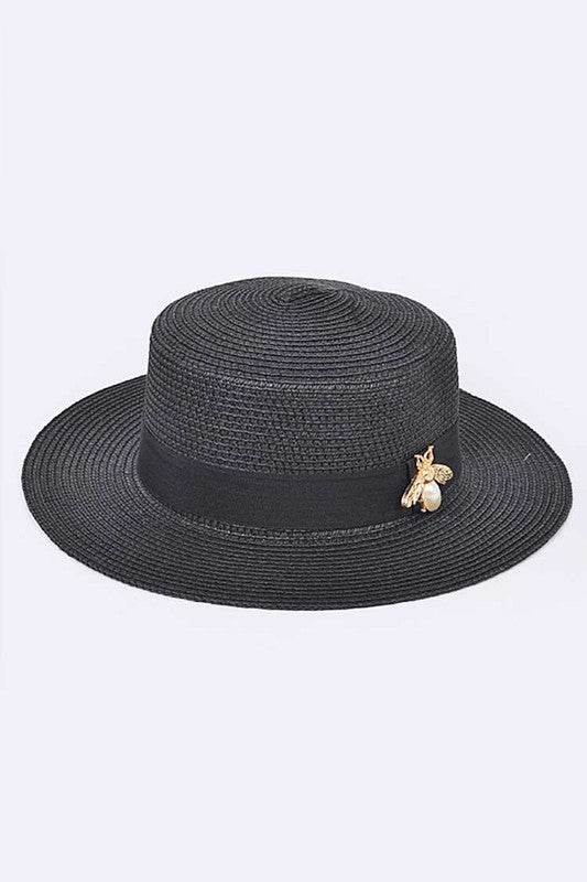 Iconic Bee Accent Straw Fedora Hat - Shop Style & More | Fresh Looks, Everyday Deals & Free Shipping