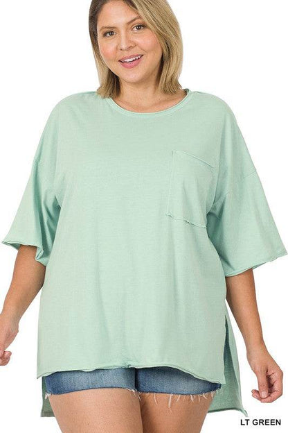 Plus Row Edge High-Low Hem Box Top - Shop Style & More | Fresh Looks, Everyday Deals & Free Shipping