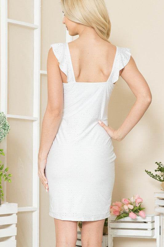 Eyelet Ruffle Sleeve Dress - Shop Style & More | Fresh Looks, Everyday Deals & Free Shipping