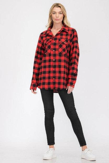 Womens Boyfriend Flannel Shirt S-L ONLY - Shop Style & More | Fresh Looks, Everyday Deals & Free Shipping