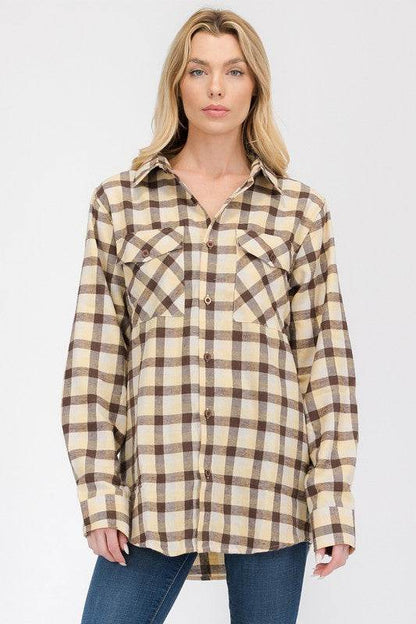 Womens Boyfriend Flannel Shirt S-L ONLY - Shop Style & More | Fresh Looks, Everyday Deals & Free Shipping