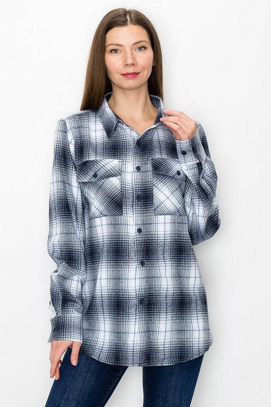 Womens Boyfriend Long Sleeve Flannel - Shop Style & More | Fresh Looks, Everyday Deals & Free Shipping
