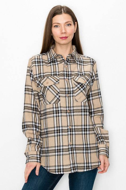 Womens Boyfriend Long Sleeve Flannel - Shop Style & More | Fresh Looks, Everyday Deals & Free Shipping