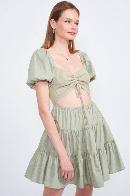 PUFF SLEEVE BABY DOLL MINI DRESS - Shop Style & More | Fresh Looks, Everyday Deals & Free Shipping