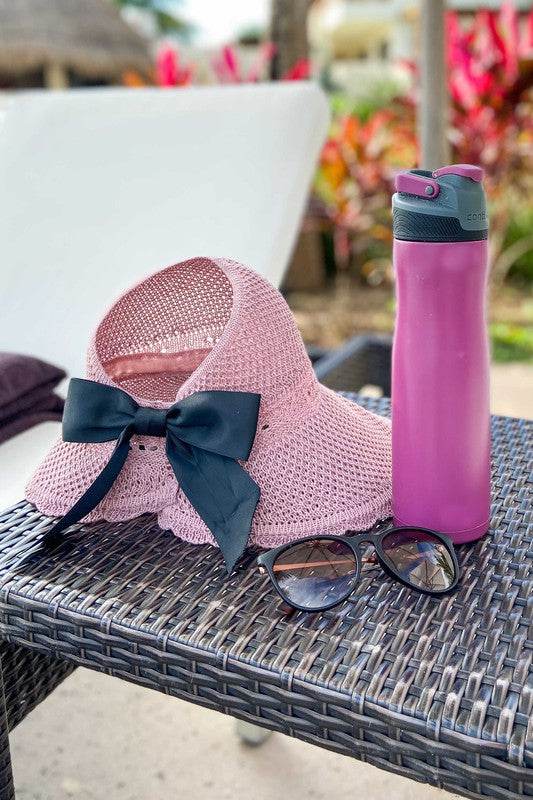 Satin Bow Foldable Summer Sun Visor - Shop Style & More | Fresh Looks, Everyday Deals & Free Shipping