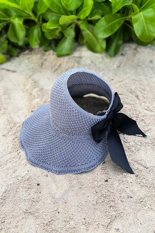 Satin Bow Foldable Summer Sun Visor - Shop Style & More | Fresh Looks, Everyday Deals & Free Shipping