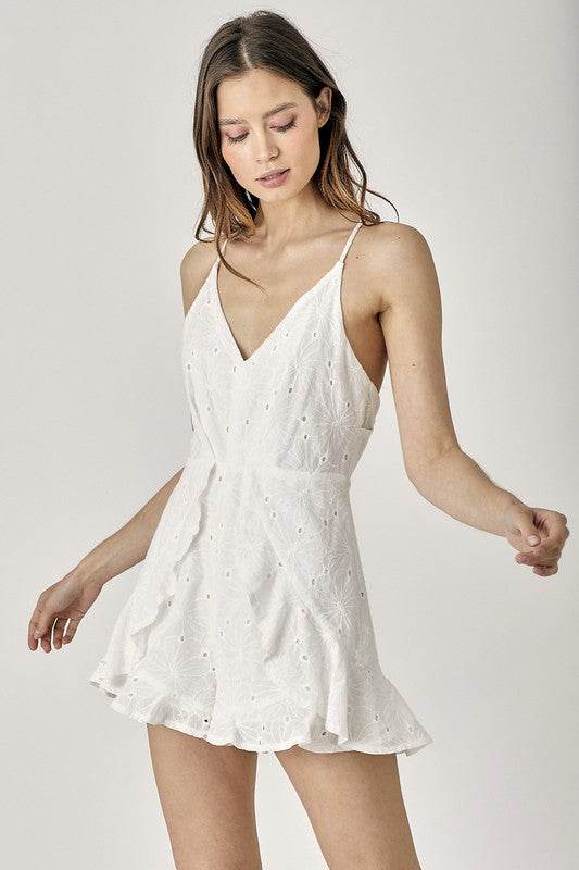 Overlap Ruffled Cami Romper - Shop Style & More | Fresh Looks, Everyday Deals & Free Shipping