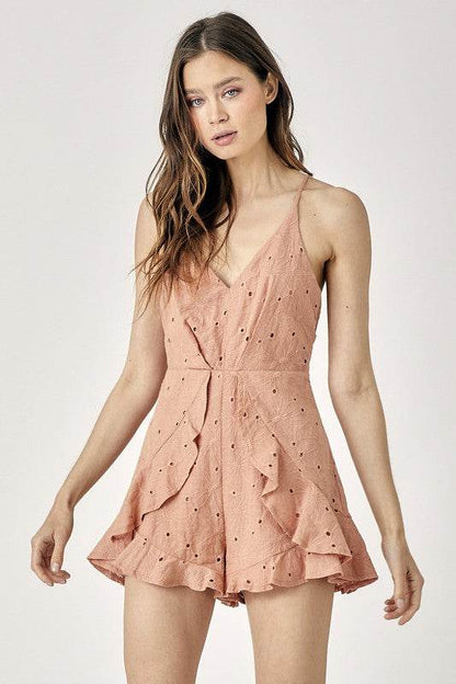 Overlap Ruffled Cami Romper - Shop Style & More | Fresh Looks, Everyday Deals & Free Shipping