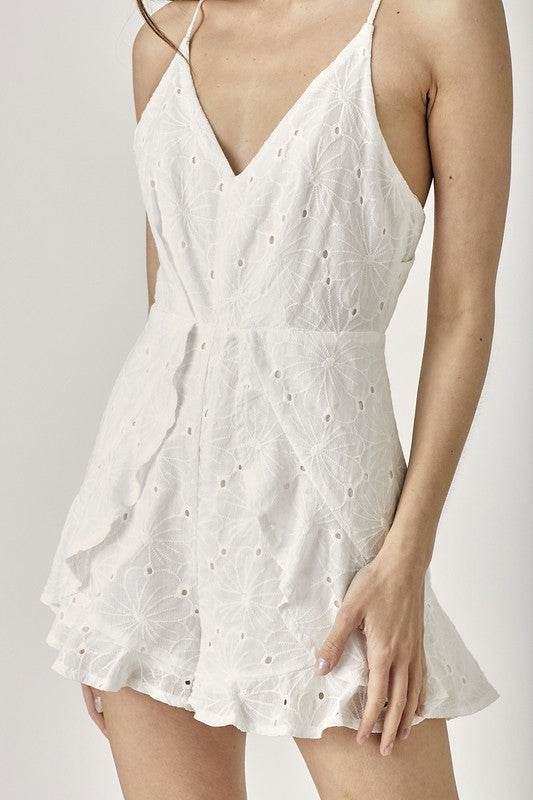 Overlap Ruffled Cami Romper - Shop Style & More | Fresh Looks, Everyday Deals & Free Shipping
