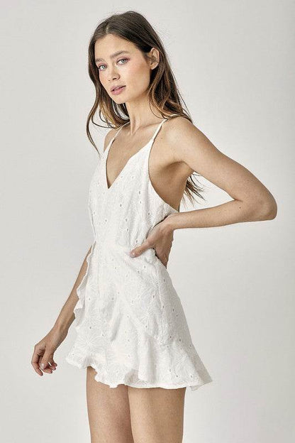 Overlap Ruffled Cami Romper - Shop Style & More | Fresh Looks, Everyday Deals & Free Shipping
