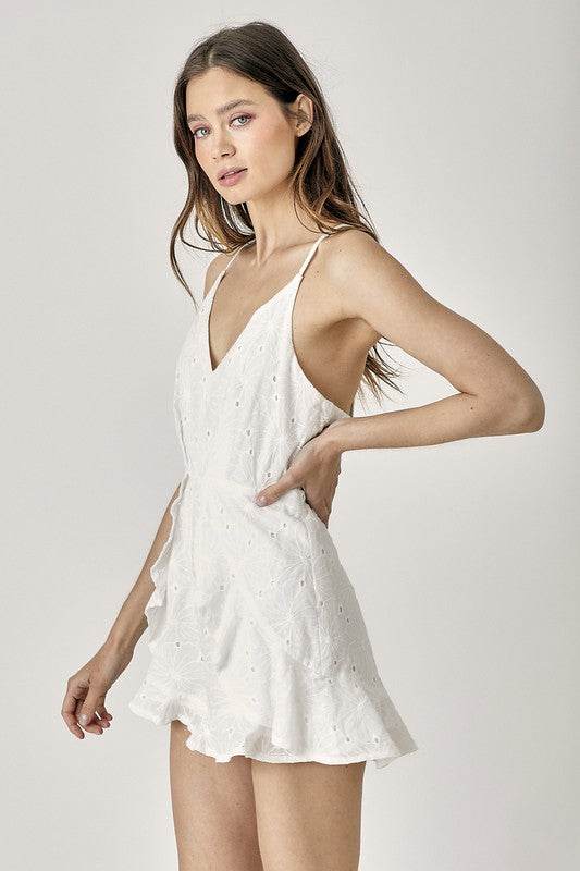 Overlap Ruffled Cami Romper - Shop Style & More | Fresh Looks, Everyday Deals & Free Shipping