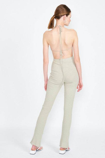 HALTER NECK JUMPSUIT WITH OPEN BACK - Shop Style & More | Fresh Looks, Everyday Deals & Free Shipping