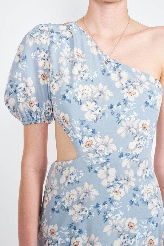 ASYMMETRIC ONE SHOULDER DRESS WITH CUT OUT - Shop Style & More | Fresh Looks, Everyday Deals & Free Shipping