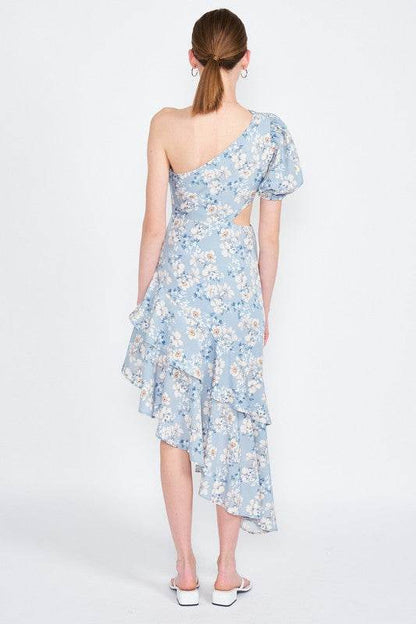 ASYMMETRIC ONE SHOULDER DRESS WITH CUT OUT - Shop Style & More | Fresh Looks, Everyday Deals & Free Shipping