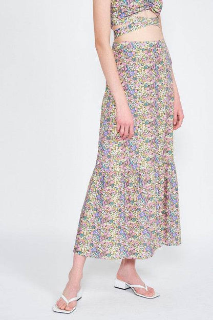 BUTTON UP FLORAL MAXI SKIRT - Shop Style & More | Fresh Looks, Everyday Deals & Free Shipping