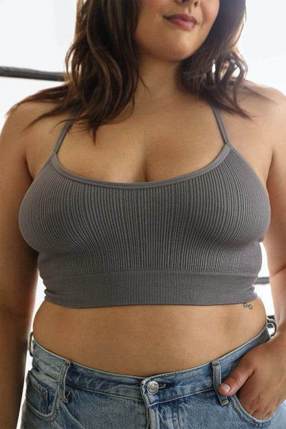Plus Size Tattoo Mesh Racerback Bralette - Shop Style & More | Fresh Looks, Everyday Deals & Free Shipping