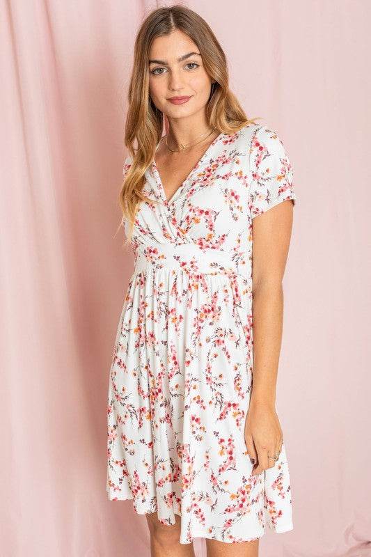 Surplice Ditsy Floral Midi Dress - Shop Style & More | Fresh Looks, Everyday Deals & Free Shipping