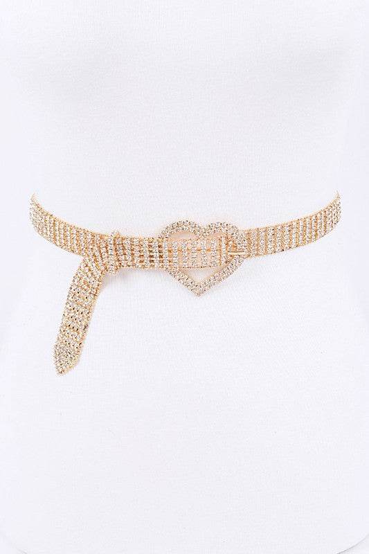 Heart Buckle Rhinestone Belt - Shop Style & More | Fresh Looks, Everyday Deals & Free Shipping