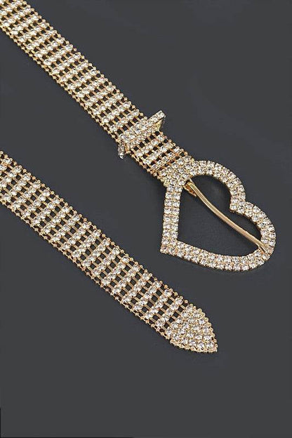 Heart Buckle Rhinestone Belt - Shop Style & More | Fresh Looks, Everyday Deals & Free Shipping
