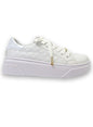 Quilted Platform Sneaker White Women's Shoes
