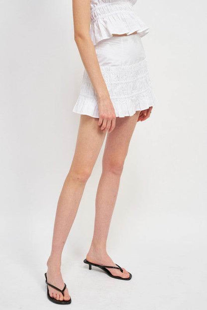 HIGH WAIST GATHERED MINI SKIRT - Shop Style & More | Fresh Looks, Everyday Deals & Free Shipping