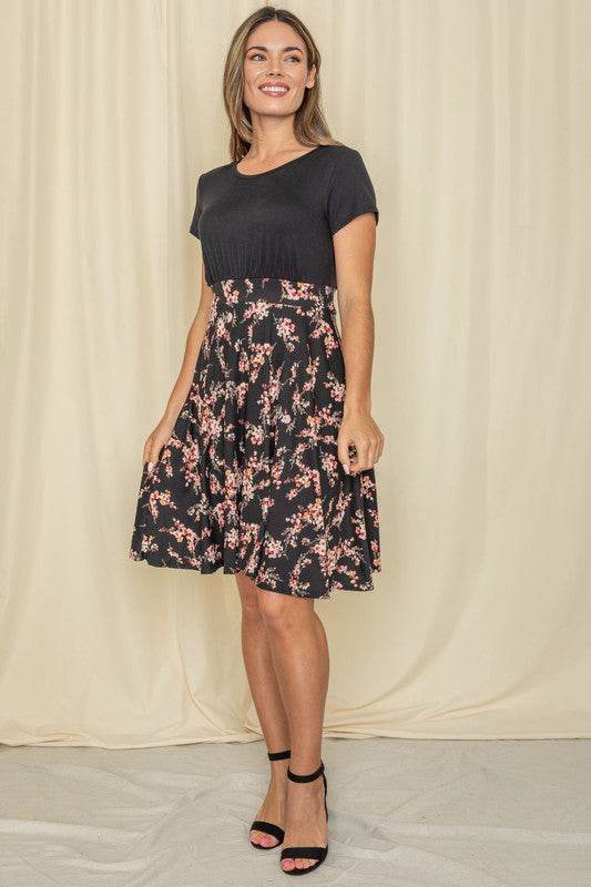Floral Band Flare Dress - Shop Style & More | Fresh Looks, Everyday Deals & Free Shipping