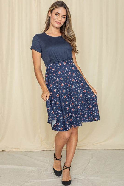 Floral Band Flare Dress - Shop Style & More | Fresh Looks, Everyday Deals & Free Shipping
