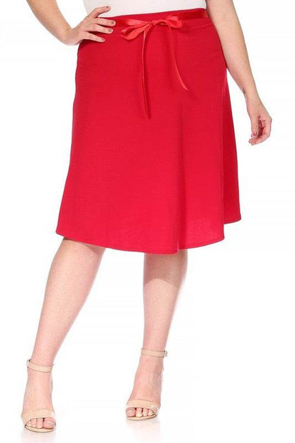 Plus size, solid, A-line, knee length skirt - Shop Style & More | Fresh Looks, Everyday Deals & Free Shipping