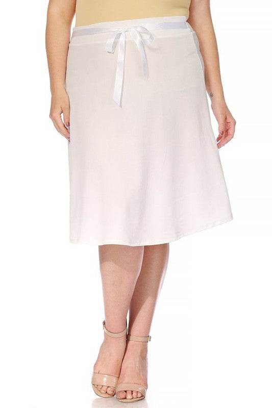 Plus size, solid, A-line, knee length skirt - Shop Style & More | Fresh Looks, Everyday Deals & Free Shipping