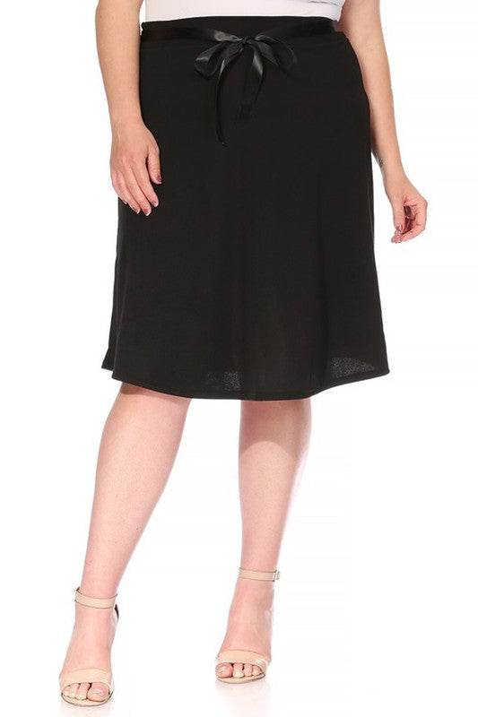 Plus size, solid, A-line, knee length skirt - Shop Style & More | Fresh Looks, Everyday Deals & Free Shipping