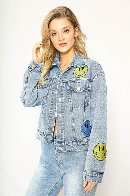 Smiley Denim Jacket - Shop Style & More | Fresh Looks, Everyday Deals & Free Shipping
